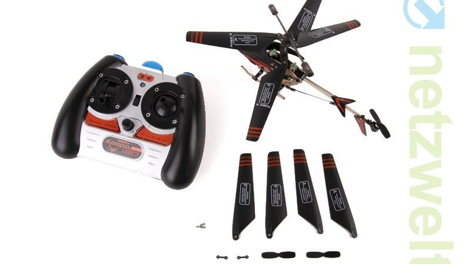 Die Verbindung zwischen Steuerung und Helikopter wird über Funk aufgebaut. (Bild: netzwelt)