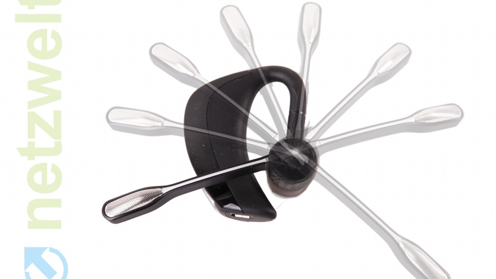 Das Voyager PRO UC sitzt fest im Ohr, könnte aber mehr Tragekomfort bieten. (Bild: netzwelt)