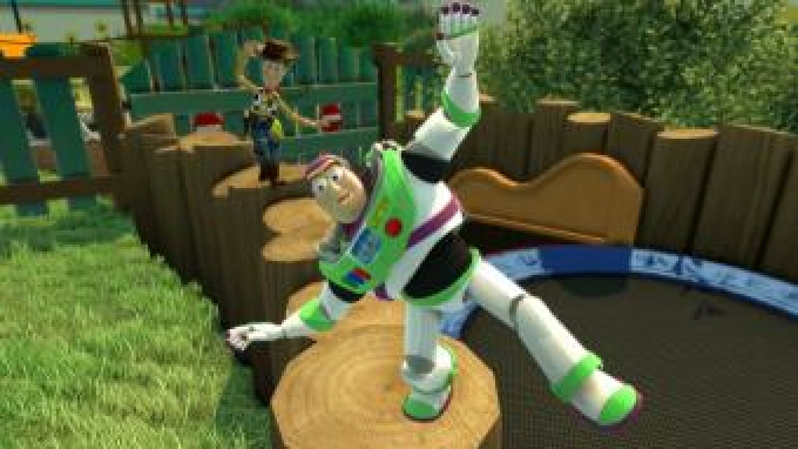 Auch Woody und Buzz Lightyear haben ihren Auftritt in "Kinect Rush". (Bild: Microsoft)