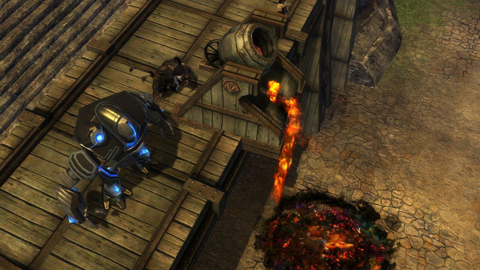 Mit siedendem Öl ist nicht zu spaßen. (Bild: NCsoft)