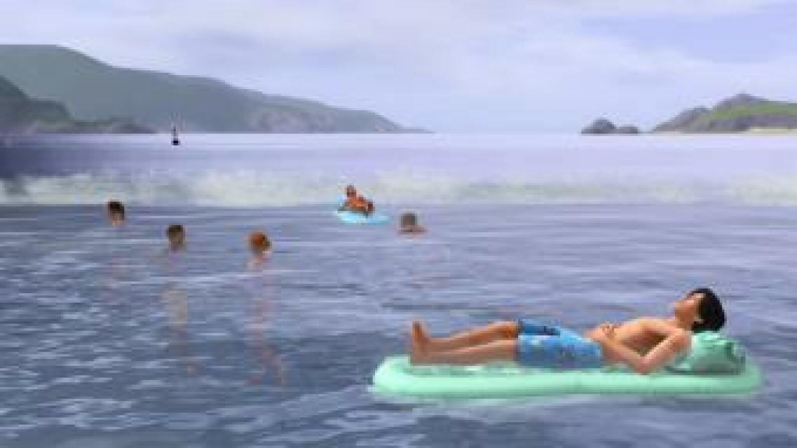 Im Sommer geht's ans Meer. Mit dem Sonnenbaden sollten es die Sims aber nicht übertreiben ... (Bild: EA)