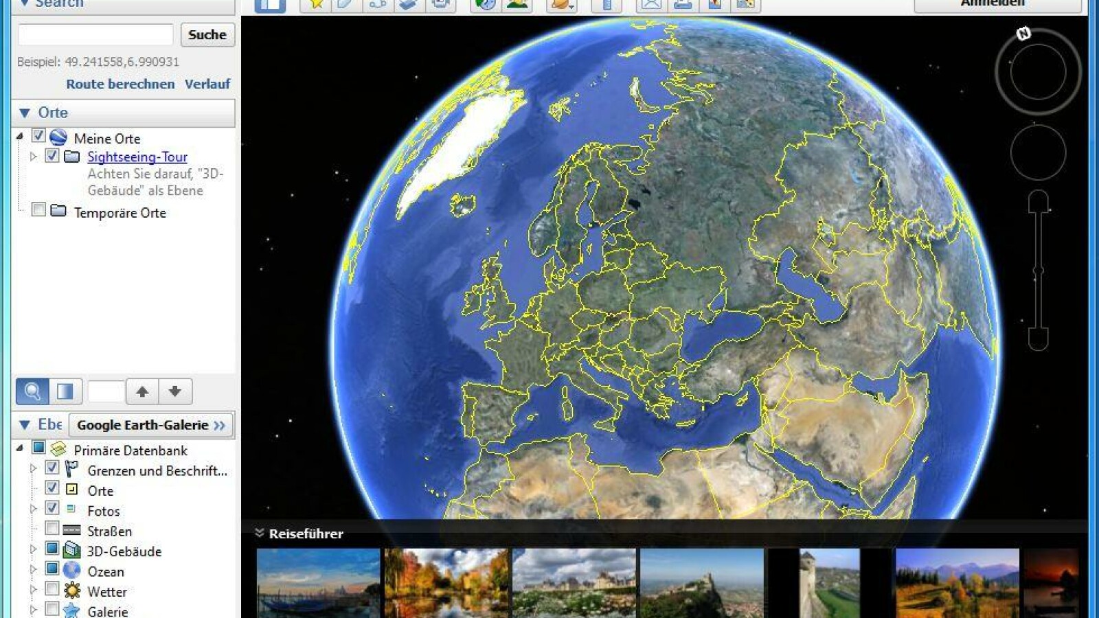 Google Earth Reiseführer. (Bild: Google Earth)