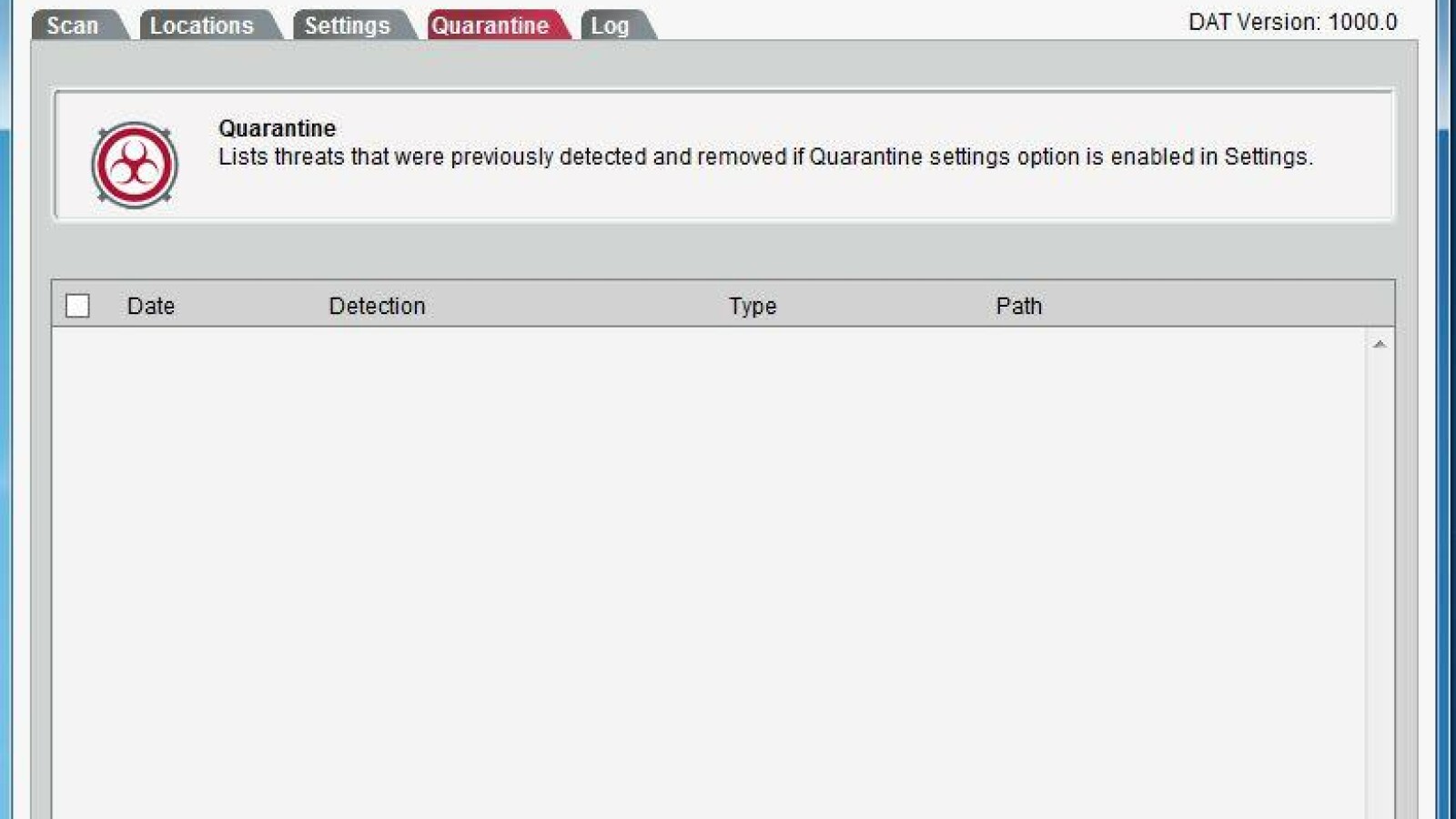 Eine Liste aller Dateien, die als Viren identifiziert wurden. (Bild: McAfee Labs Stinger)