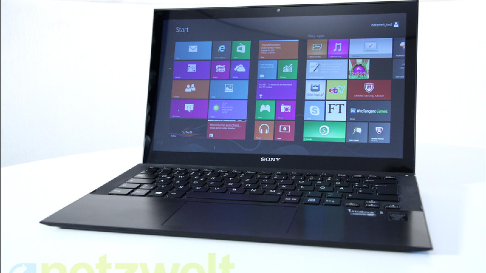 Windows 8 profitiert vom berührungsempfindlichen Bildschirm. (Bild: netzwelt)