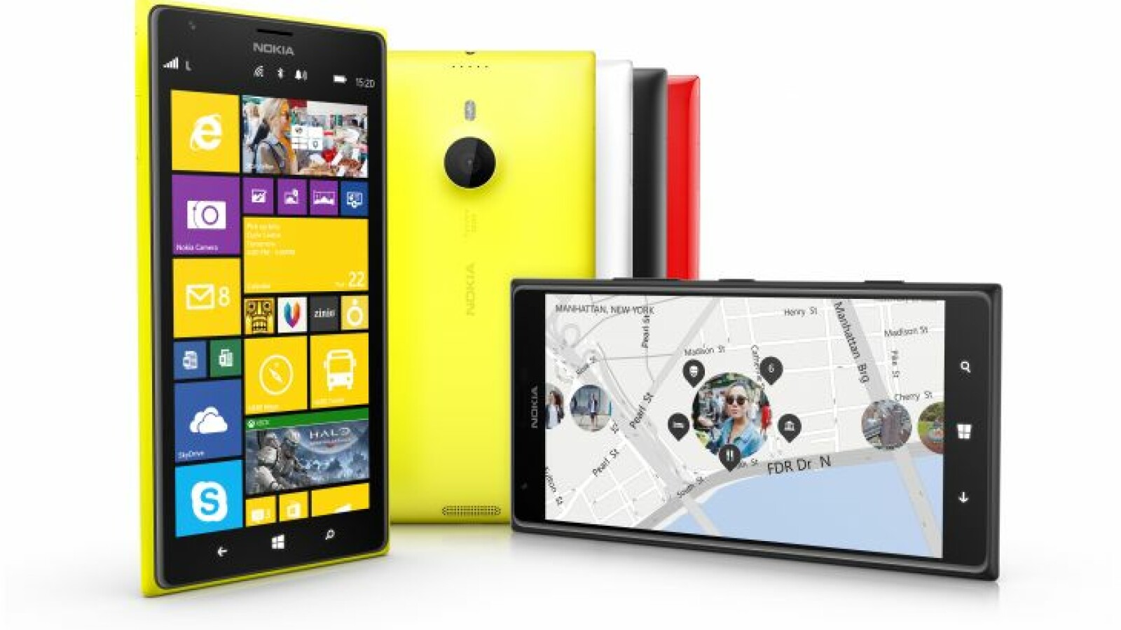 Erhältlich ist das Lumia 1520 in Deutschland in den Farben Gelb, Weiß und Schwarz. (Bild: Nokia)