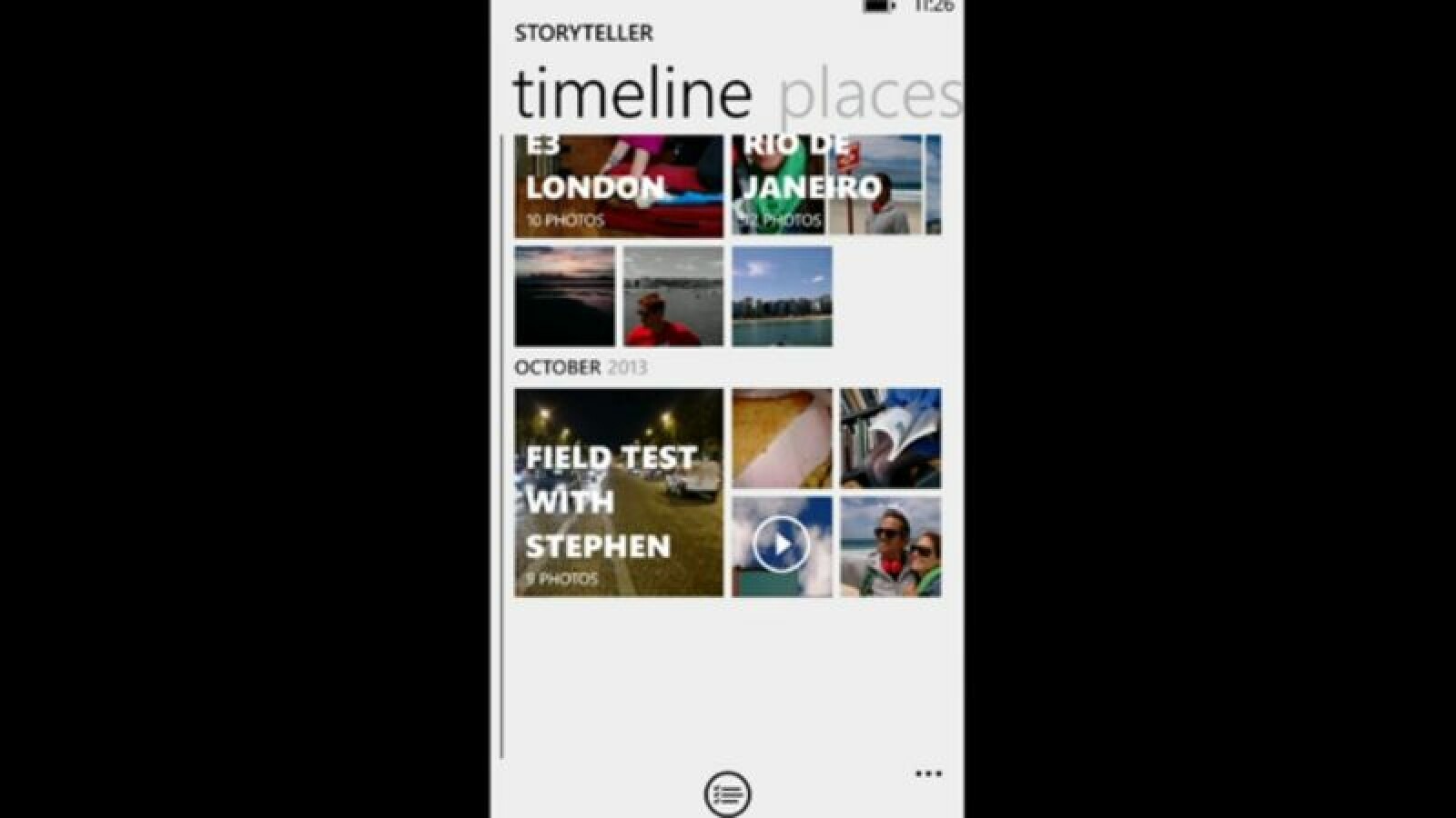 Mit der App Storyteller werden Fotos auf Nokias Here-Karten angezeigt. (Bild: Screenshot Nokia Webcast)