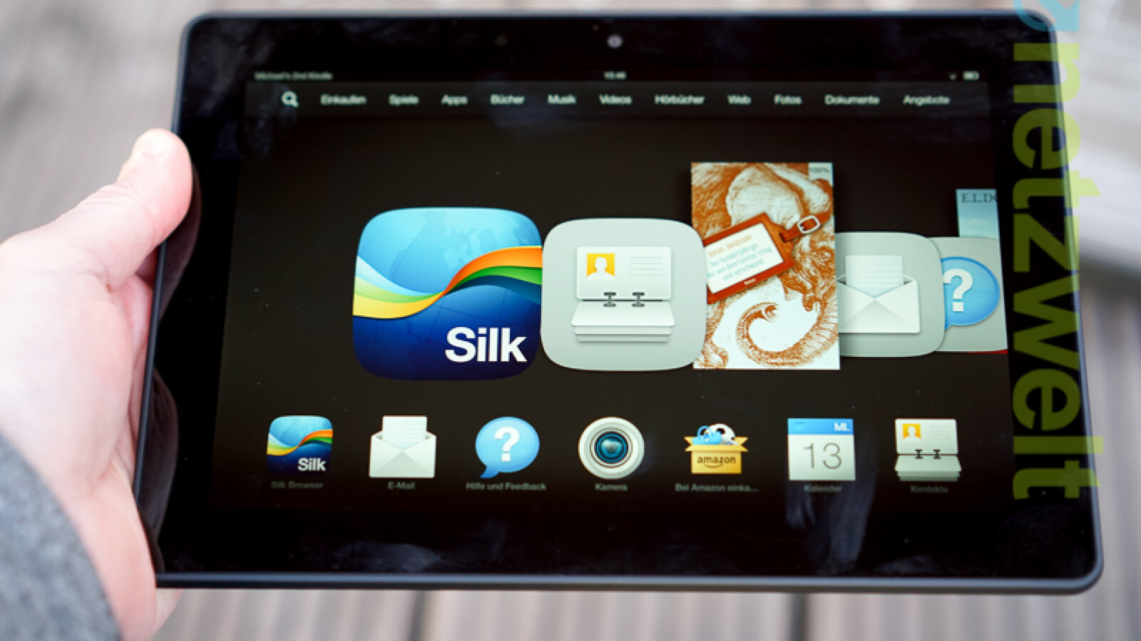 Als Betriebssystem ist eine Abwandlung von Android mit dem Namen Fire OS 3.0 installiert. (Bild: netzwelt)
