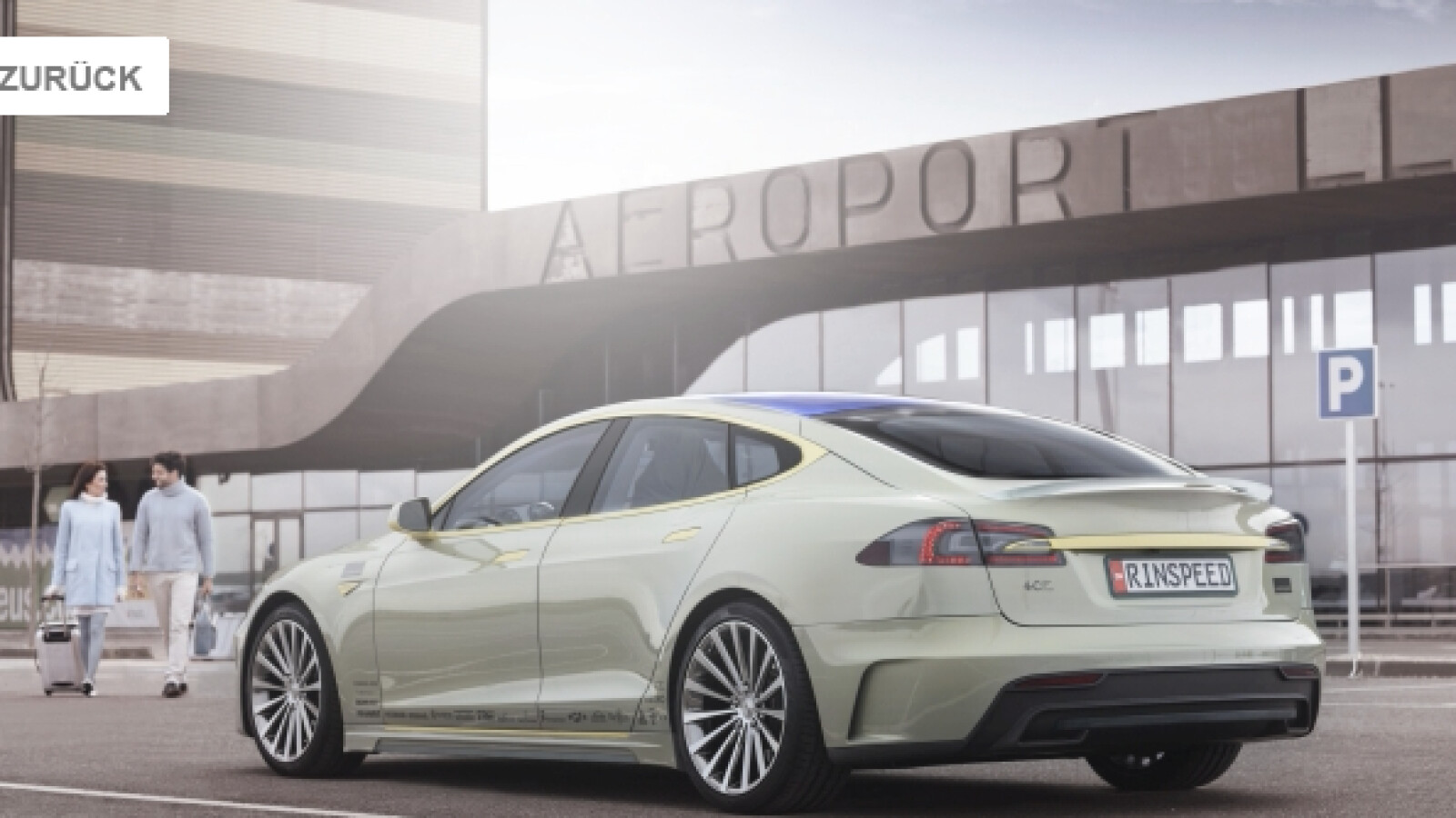Als Basis der Studie XchangE dient das Elektroauto Tesla S. (Bild: Rinspeed)