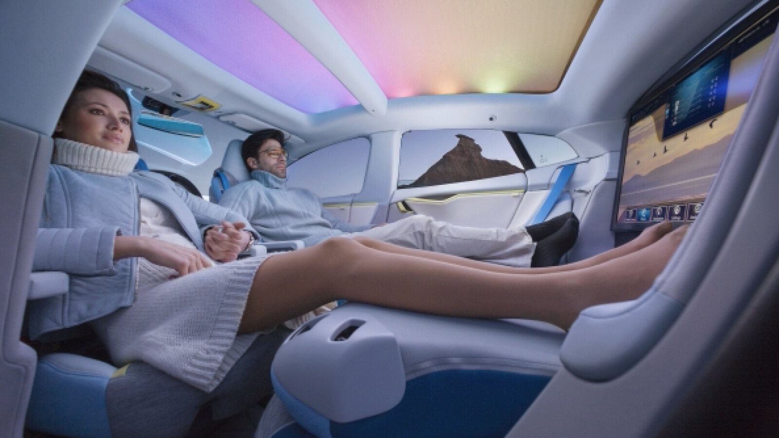 Die Sitze lassen sich in über 20 Positionen bringen. (Bild: Rinspeed)