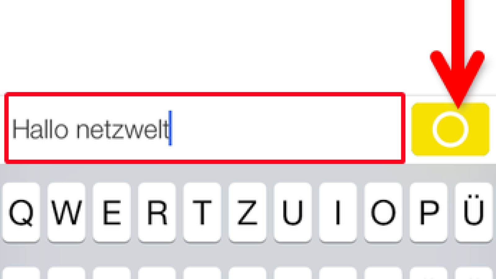 Sie sehen jetzt im Gesprächsverlauf, dass Sie ein Foto versendet haben. Am Status "Gesendet" erkennen Sie, dass dieses vom Empfänger noch nicht angesehen wurde. Am unteren Rand versenden Sie eine Textnachricht, wie Sie das von WhatsApp oder anderen Messengern kennen. Über den gelben Button versenden Sie ein weiteres Foto oder Video. (Bild: Screenshot/Snapchat)