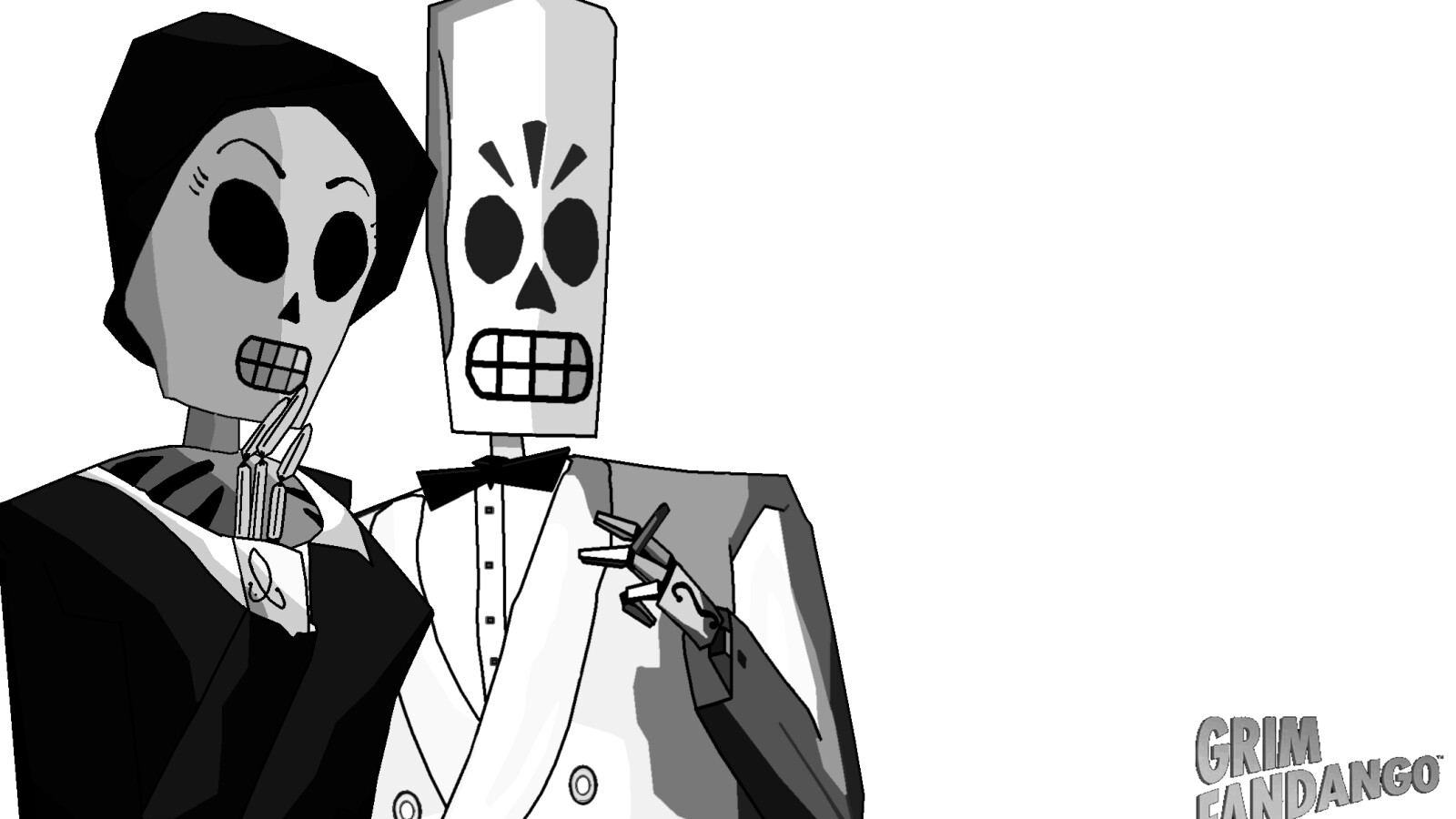 Während der PlayStation Experience wird die Remastered-Version von Grim Fandango auf der Bühne gespielt. (Quelle: Double Fine)