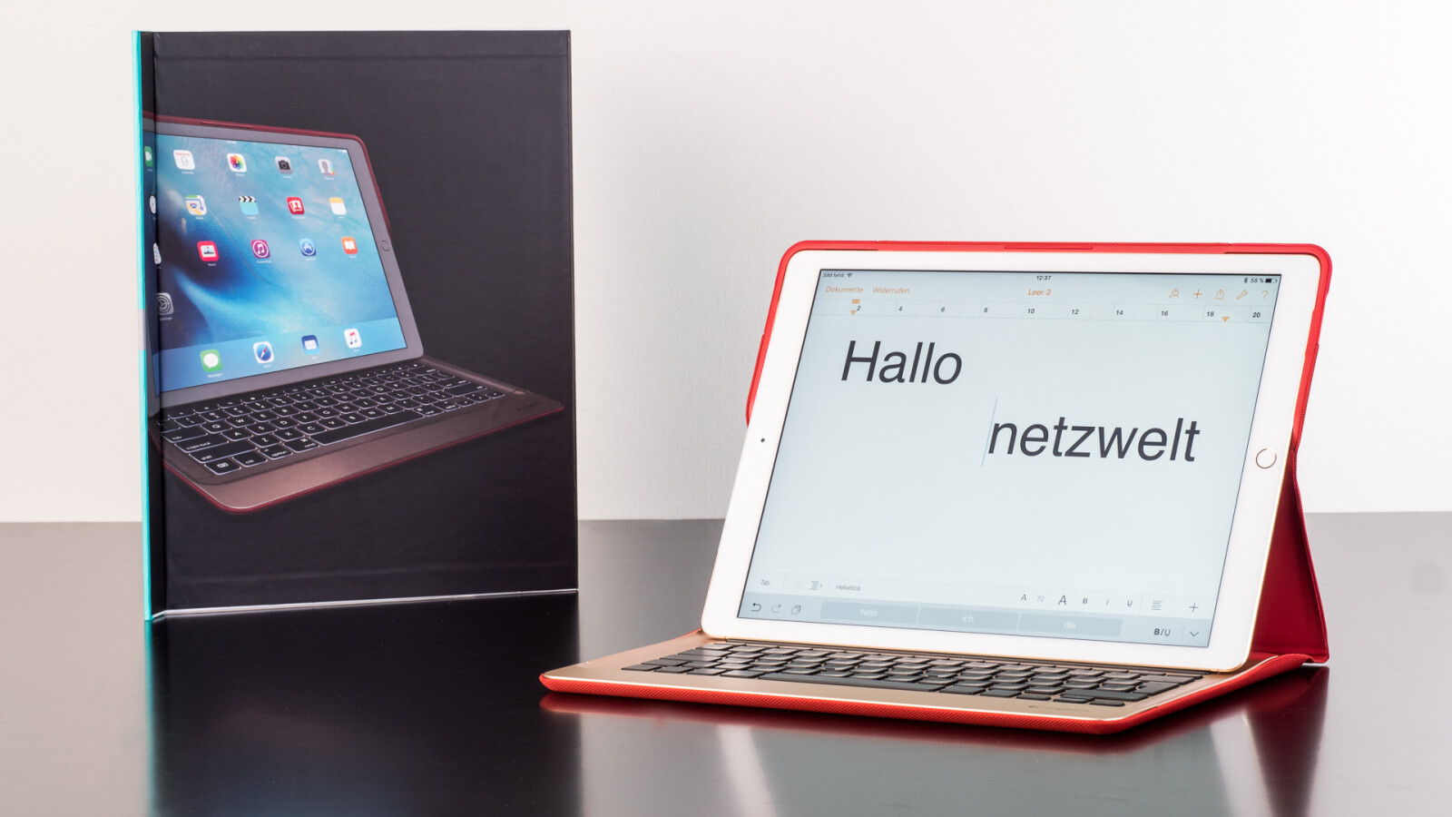 Leider ermöglicht die Tastatur nur einen, dazu noch sehr steilen Anstellwinkel.