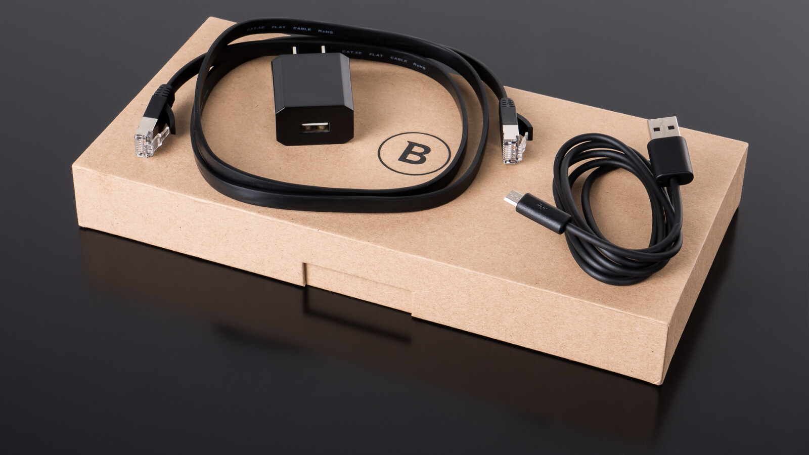 Er muss mit dem Stromnetz und dem Router verbunden werden. Kabel zur Verbindung liegen bei.