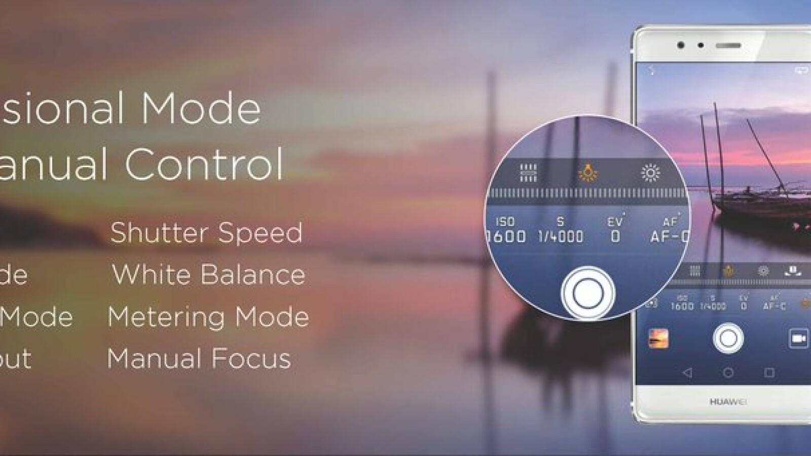 Die Kamera-App des Huawei P9 bietet einen Pro-Modus.
