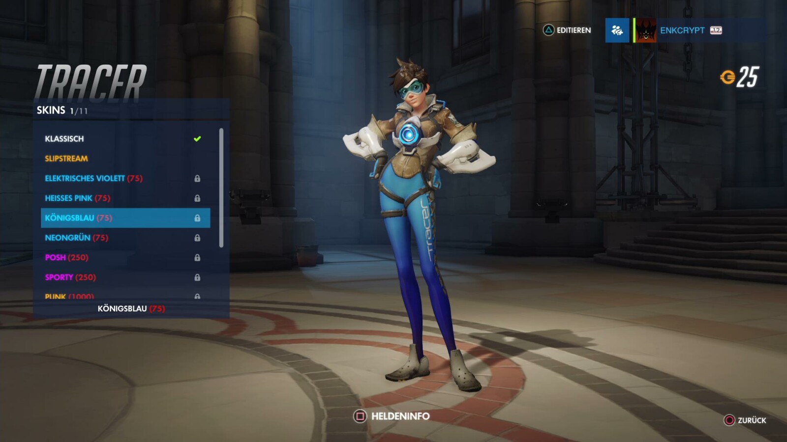 Tracer-Skin: Königsblau