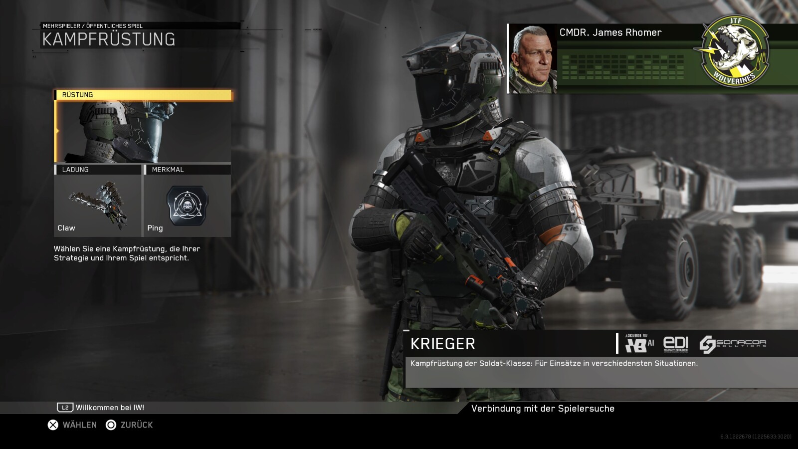 Statt Spezialisten in Black Ops 3, gibt es Kampfrüstungen in Infinite Warfare.