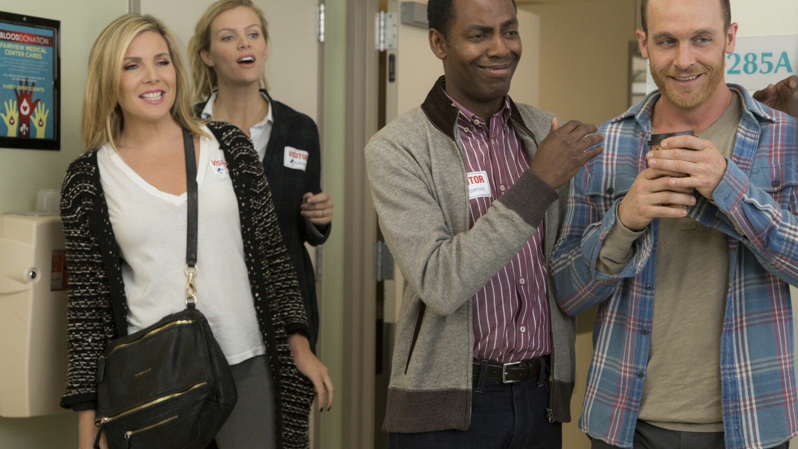 Die Kinder machen Robert Mut vor der OP.