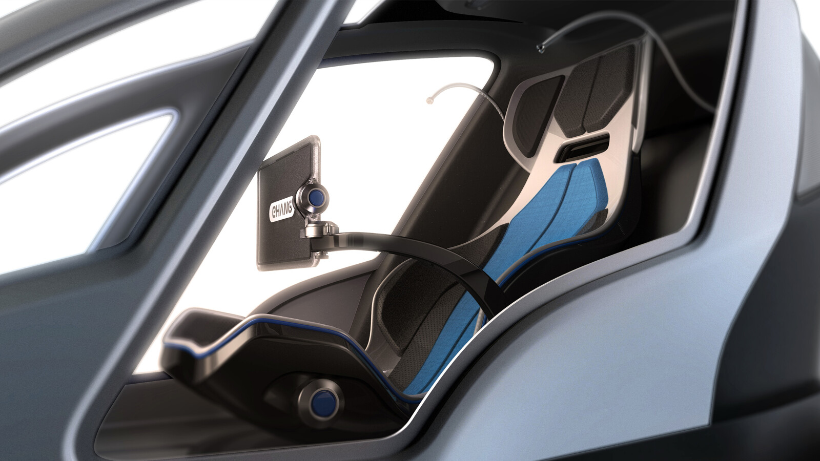 ... dient ein großformatiges Tablet der Navigation.