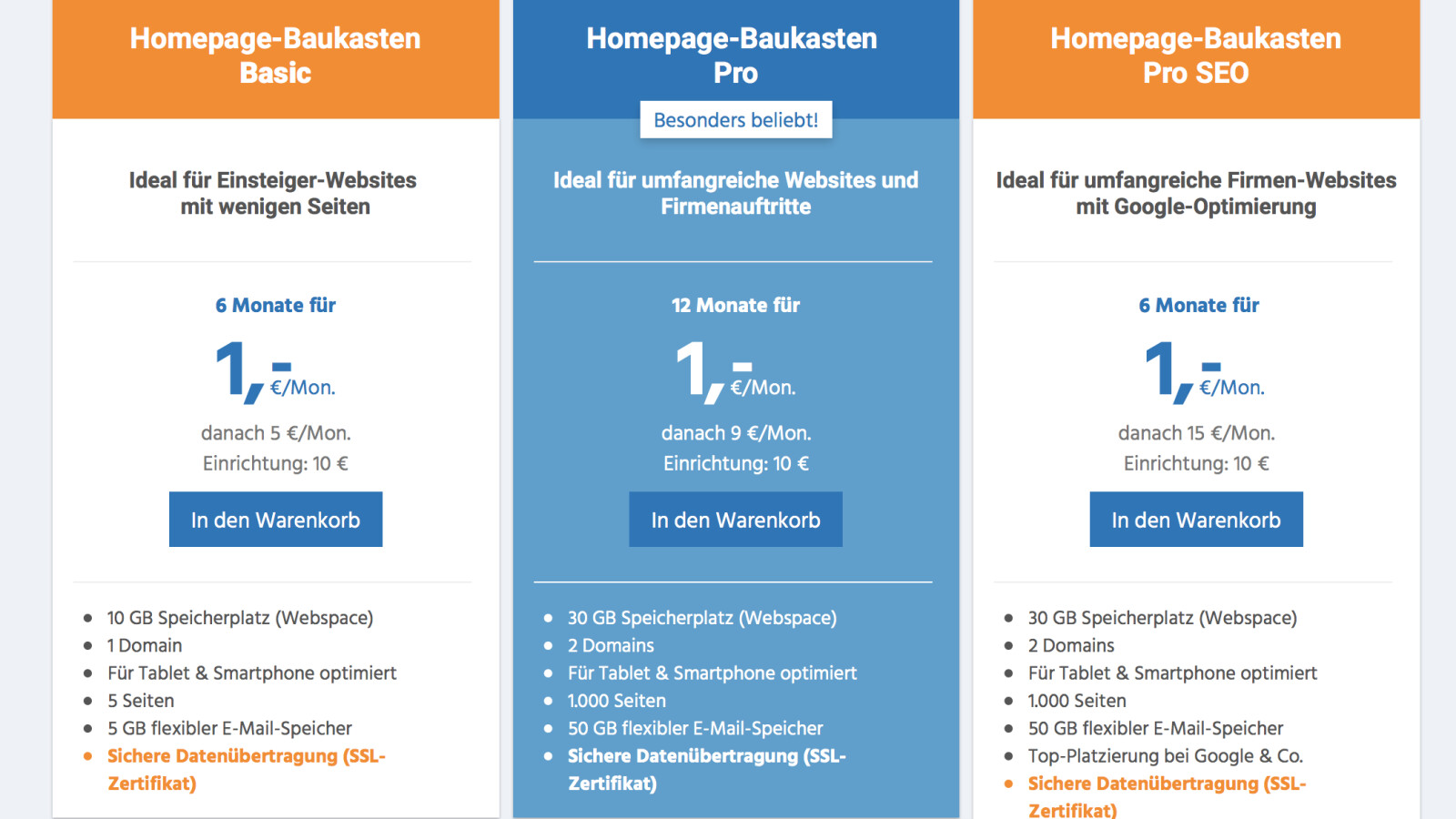 Der Homepage-Baukasten ist für Einsteiger gedacht