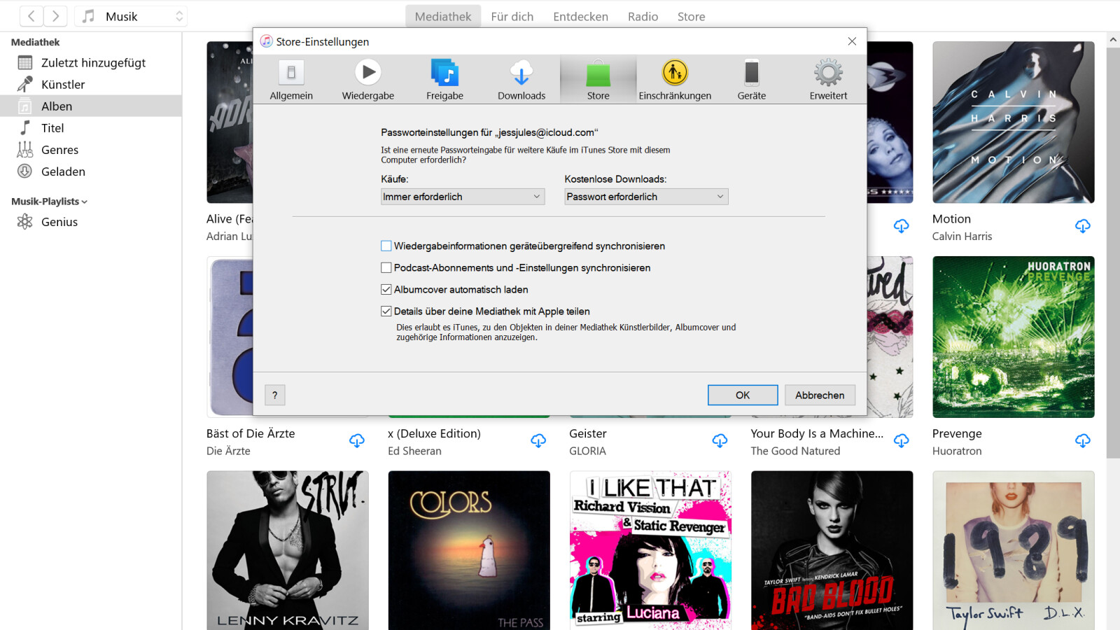 iTunes 4 iCloud Zugriff