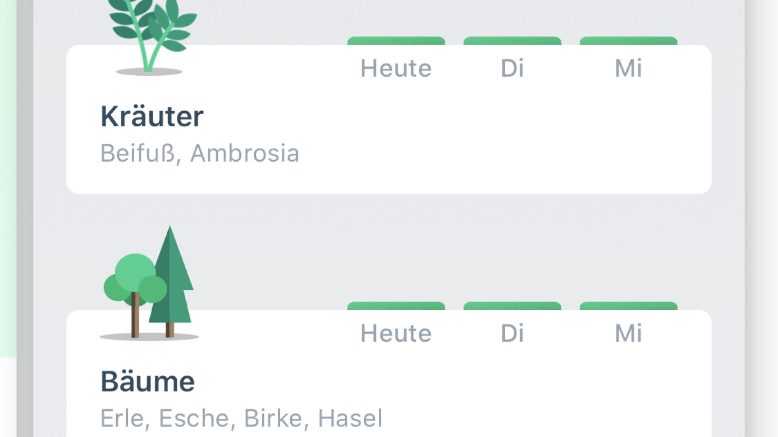 Als bisher einziger Anbieter integriert Tado eine Pollenflug-Vorhersage in der App. So brauchen wir keine Extra-App um zu sehen, ob wir bedenkenlos lüften können.
