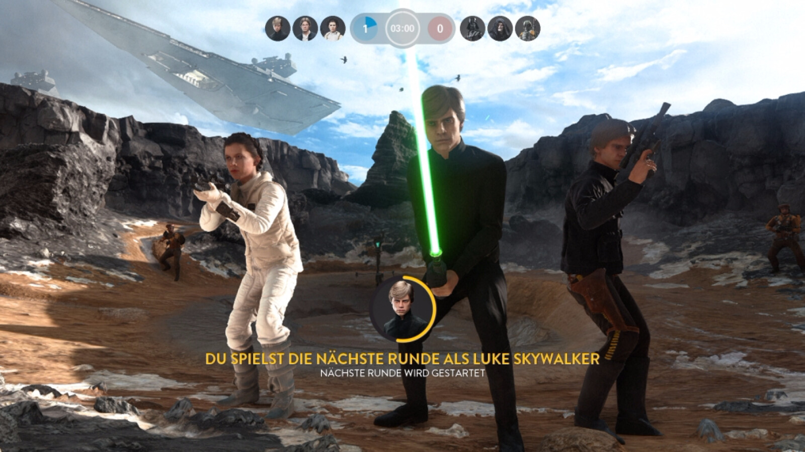 Juchhu. Luke Skywalker ist in Star Wars Battlefront spielbar.