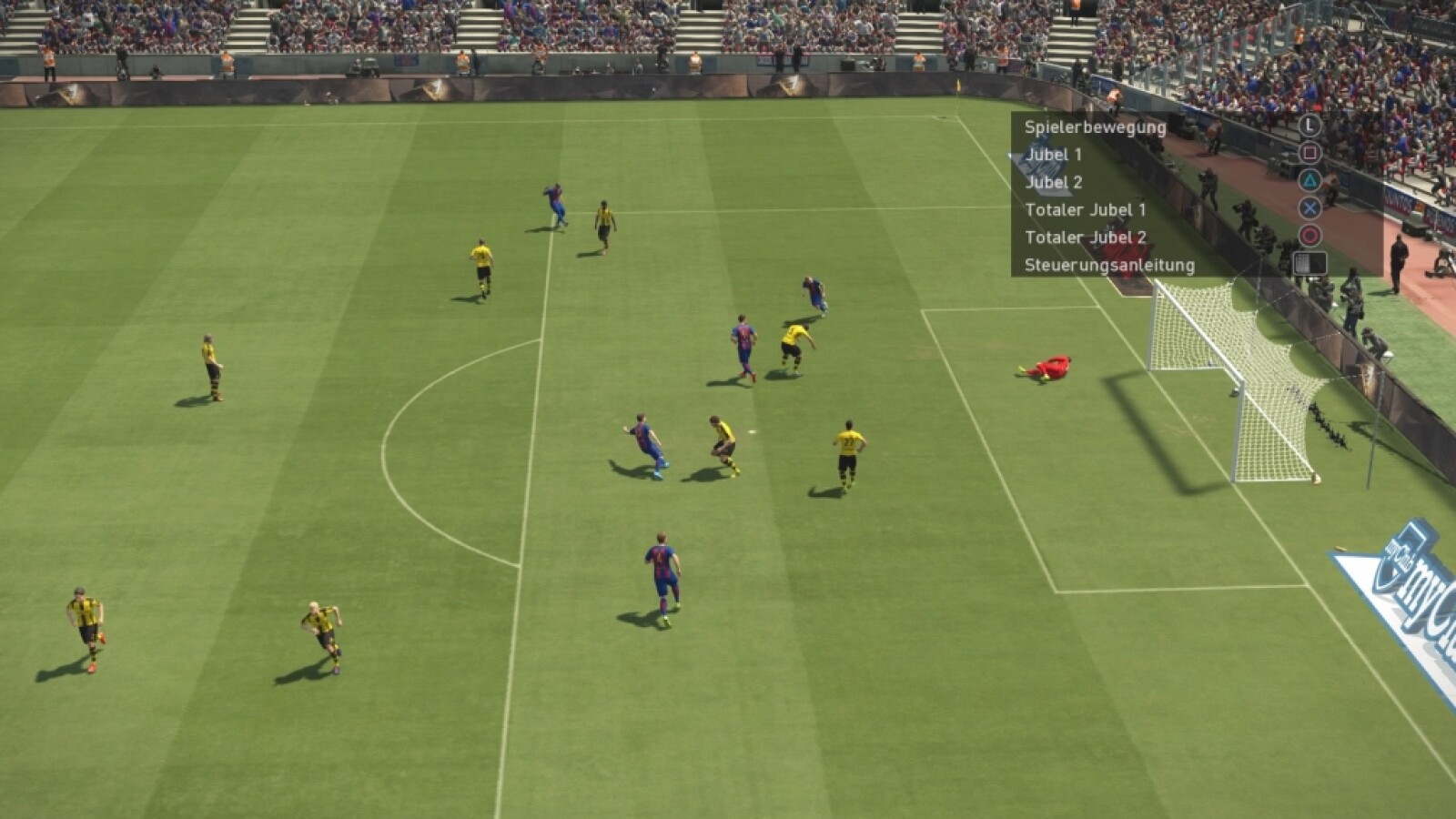 Messi schießt ein Tor.