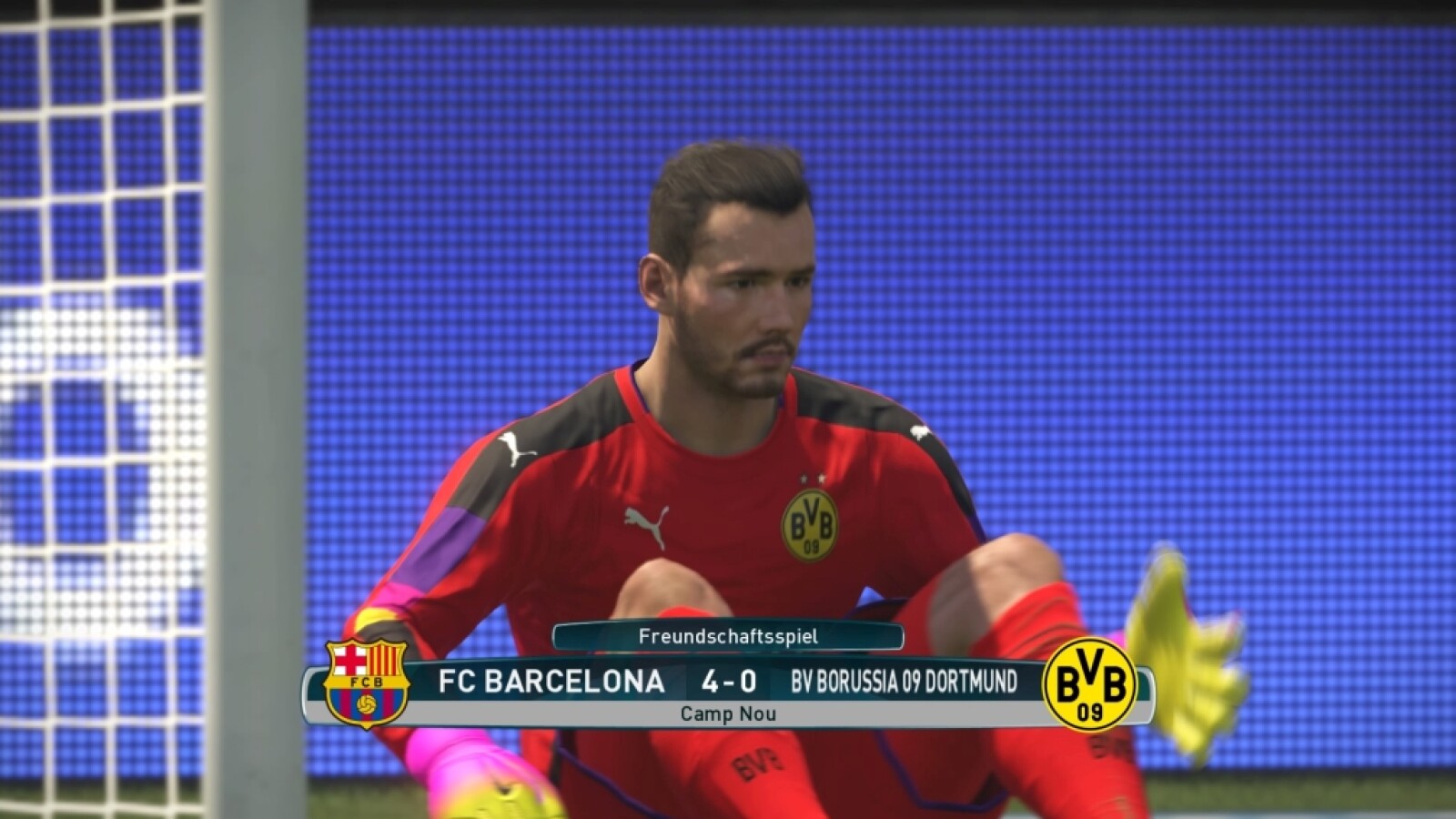 Das Ergebnis ist klar, dieser Keeper ist traurig. Die Torhüter sind trotzdem super im Spiel.