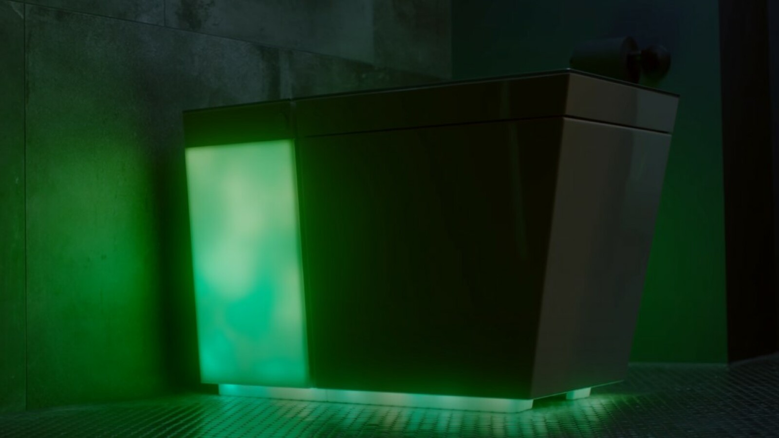 Kohler Numi 2.0 leuchtet in Grün.