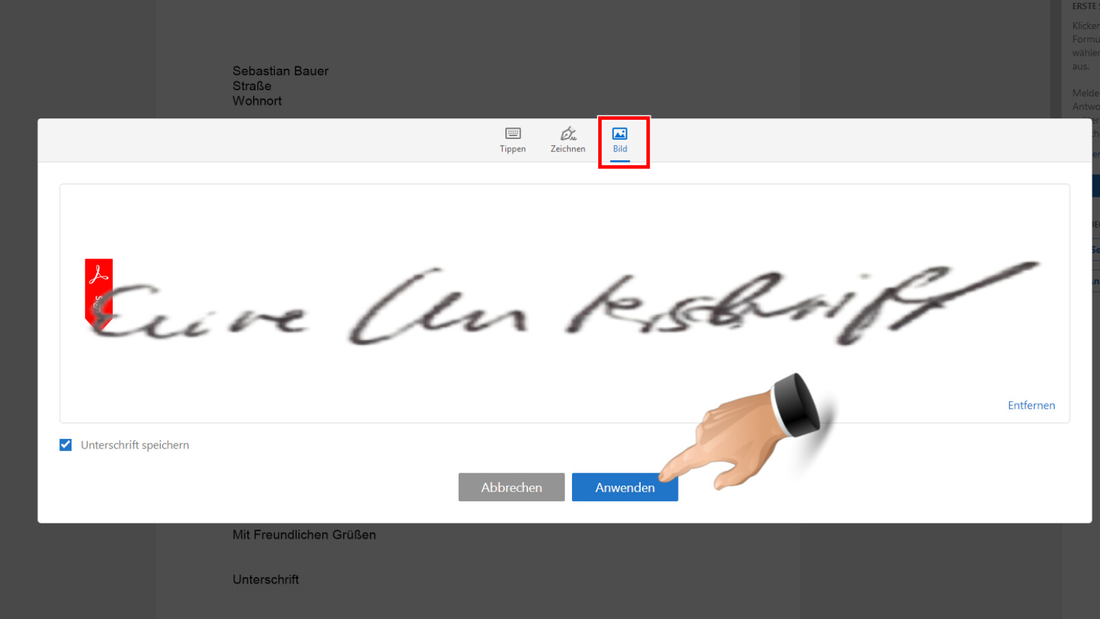 Unterschrift Digitalisieren Und Im PDF Dokument Platzieren NETZWELT