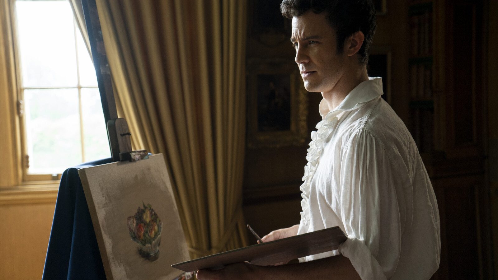 Bridgerton: Benedikt hat die Malerei für sich entdeckt.