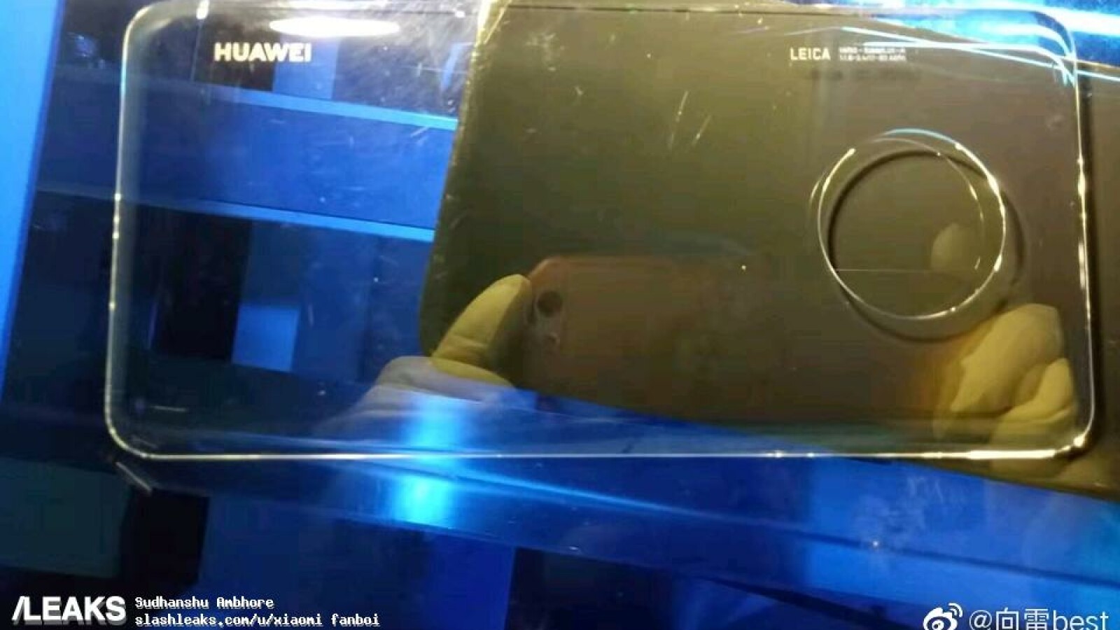 Dieses Bild soll die Glasrückseite des Mate 30 Pro zeigen.