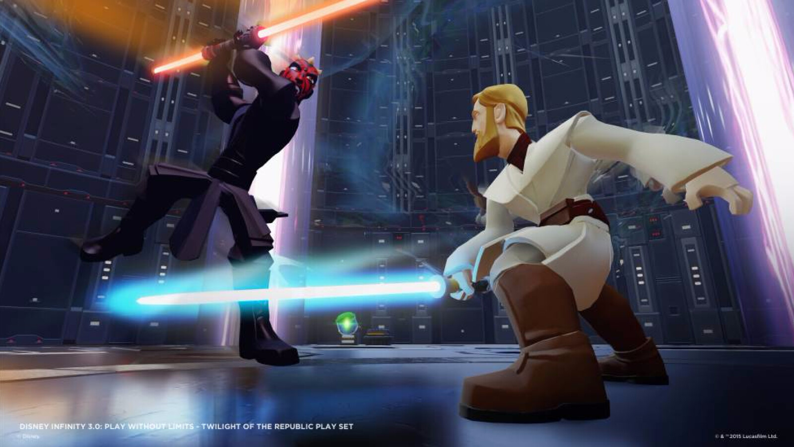 Sith-Schüler Darth Maul? Eigentlich starb er im ersten Teil durch Obi-Wan Kenobi. Hier gilt wohl die künstlerische Freiheit!