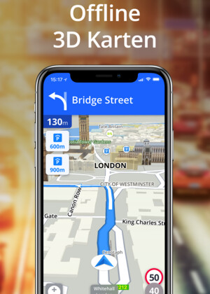 Die App unterstützt Onboard-Navigation und lässt sich ohne Internetverbindung nutzen.