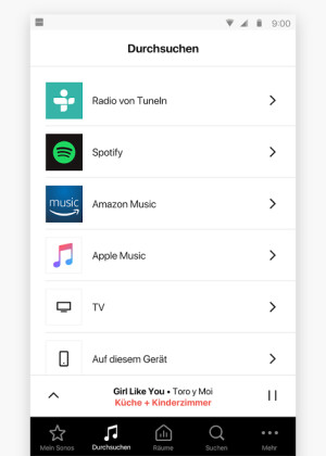 Ihr könnt auch alle anderen Musik-Apps nutzen.