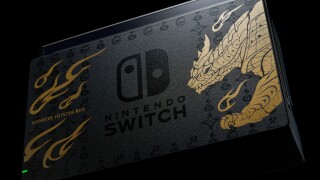 Die Nintendo Switch als Monster Hunter Rise Edition.