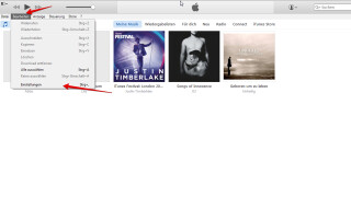 Einstellungen zum Kopieren von CDs via iTunes auf das iPhone