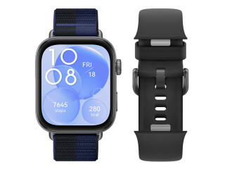 Huawei Watch Fit 3 | dunkelblaues + schwarzes Armband + FreeBuds 5 | Code: ANOVFIT3EXKL10 bei Huawei