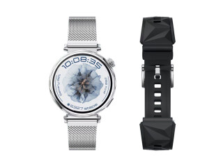 Huawei Watch GT 5 | 41 mm | silbernes Milanaisearmband + FreeBuds 5 + schwarzes Armband bei Huawei