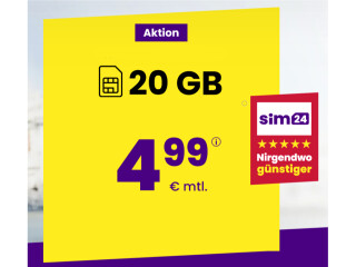 Allnet-Flat mit 20 GB bei Sim24