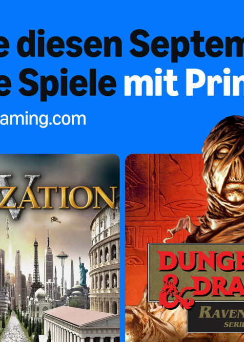Amazon Prime Gaming Spiele September