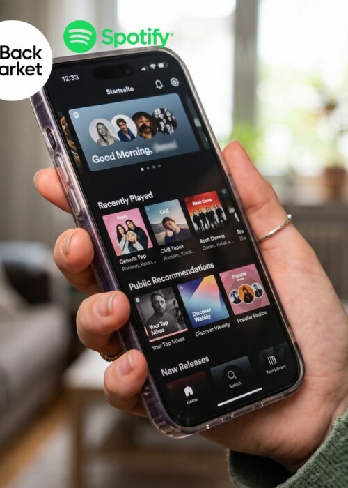 Das iPhone 14 gibt es aktuell bei Back Market, dazu sichert ihr euch einen 25 Euro Rabattcode für Spotify.