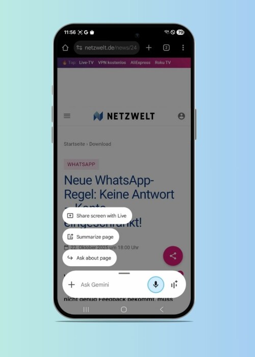 Samsung und Gemini: Neue Anwendung.