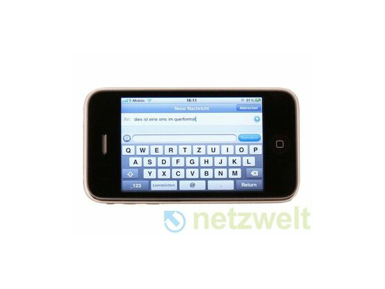 Echte Hilfe für Vielschreiber: Die Tastatur lässt sich nun in wichtigen Anwendungen ins Querformat drehen.