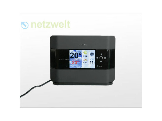 Über einen Internet-Service holt der Router auch aktuelle Wettervorhersagen aufs Display.