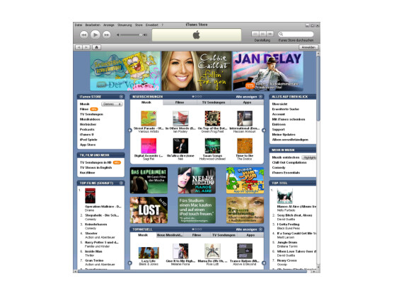 Startseite des iTunes-Store