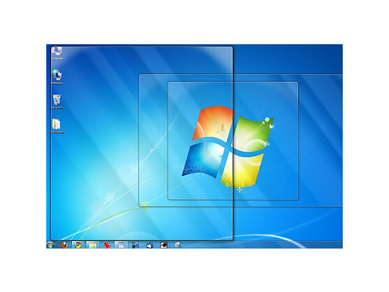 Den freien Blick auf den Desktop gestattet die Kombination "Windows-Taste + Leertaste".