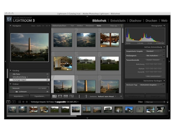 Adobe Photoshop Lightroom 3.3 vereint Bildverwaltung und Entwicklungsprogramm.