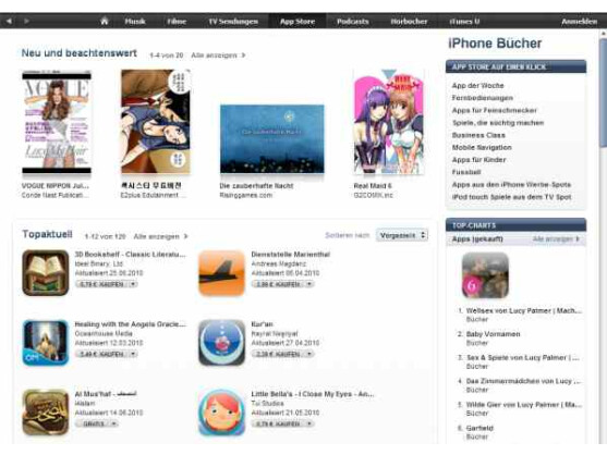 Bücher im App Store: Hacker sollen Nutzerkonten geknackt haben, um Chartplatzierungen von Apps zu beeinflussen. Bild: Screenshot