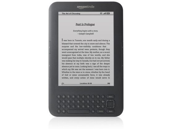 Die dritte Generation des Amazon Kindle. In Deutschland ist das Gerät noch nicht direkt erhältlich. Bild: Amazon